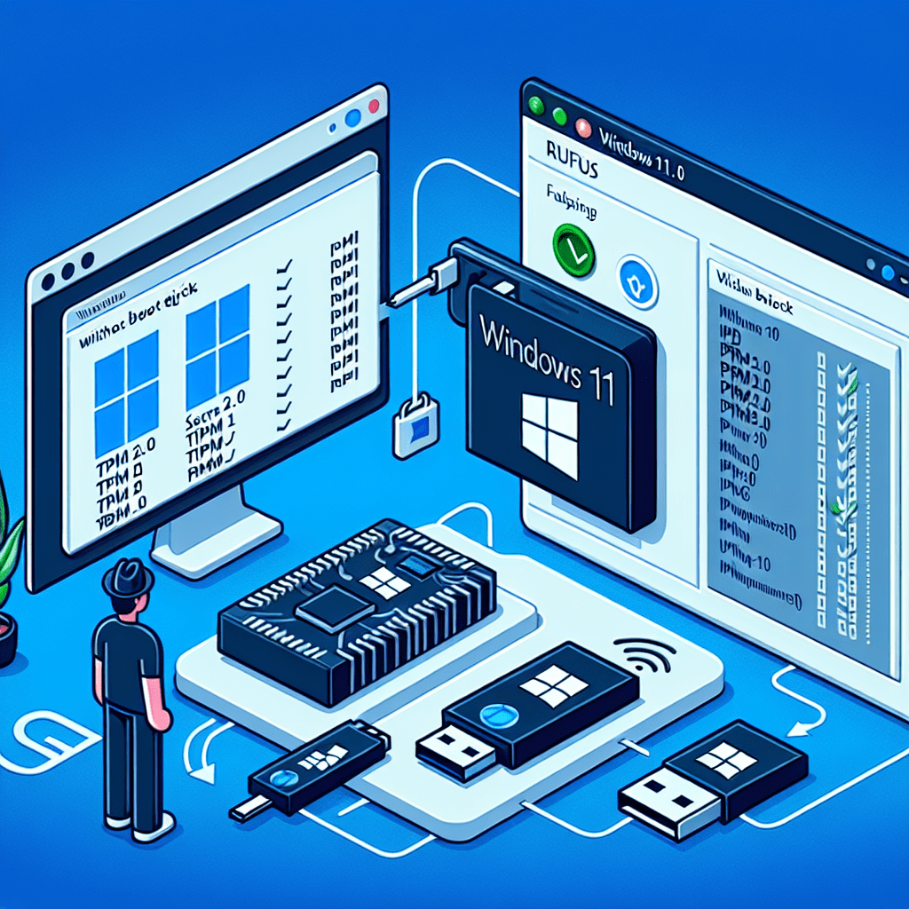 Cоздания загрузочной UEFI флешки Windows 11 без проверки TPM 2.0 и Secure Boot через Rufus